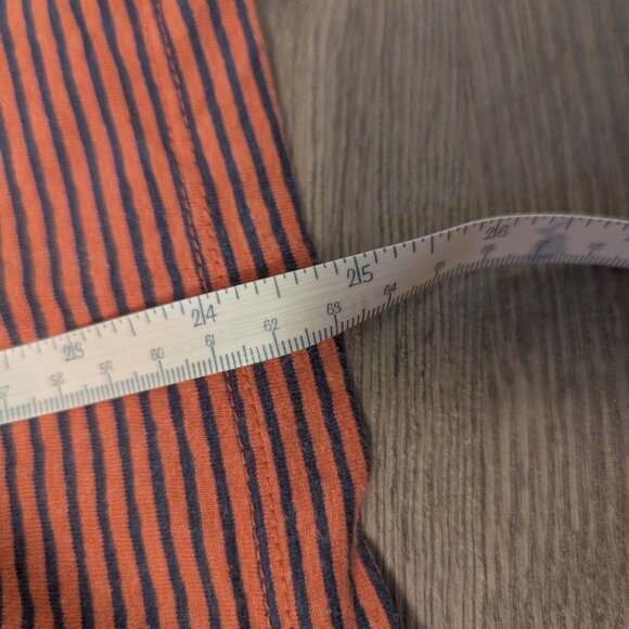 Men's Frank & Oak Red Blue Stripe Henley - Picture 6 of 7